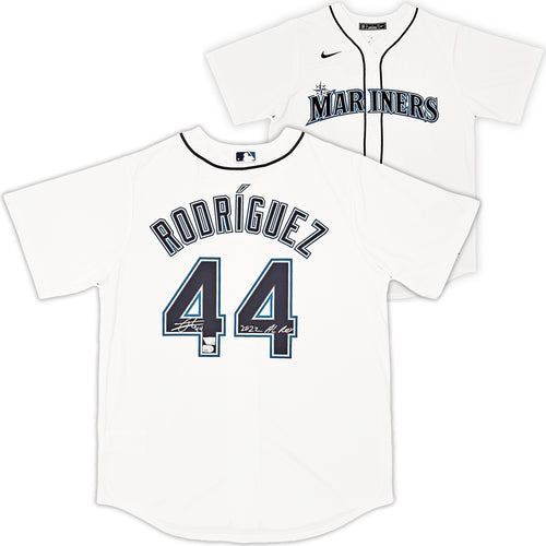 Seattle Mariners Julio Rodriguez Autographed White Nike Jersey
