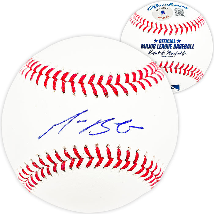 Michael Busch Autographed Baseball Los Angeles Dodgers Beckett BAS Witness Stock #216942