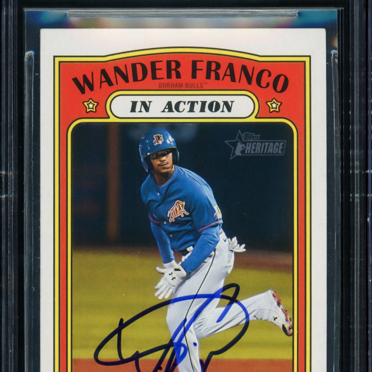 Wander Franco Autographed 2021 Topps Heritage Minor League Rookie