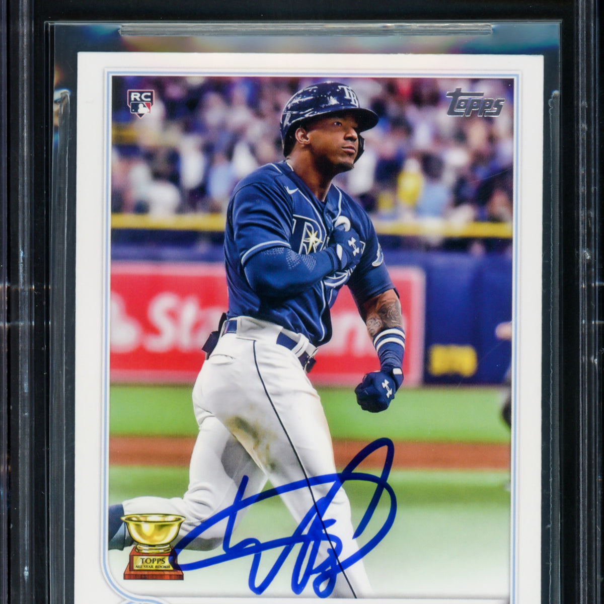 Wander Franco Autographed 2022 Topps Rookie Card #215 Tampa Bay