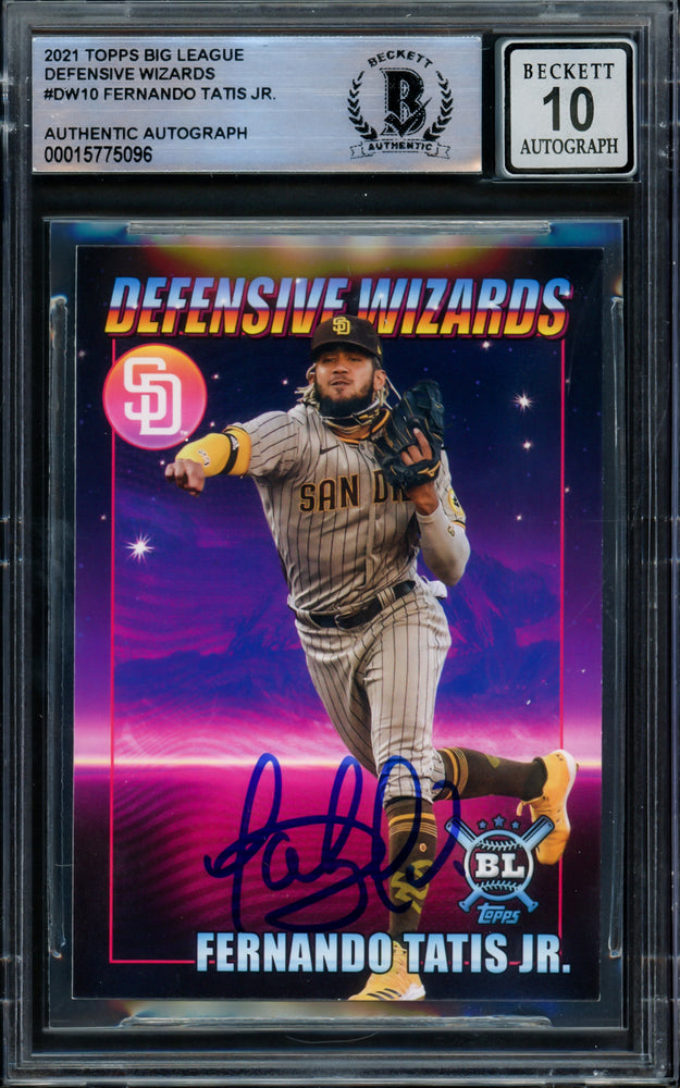 H*u様 (貴重！)【マクファーレン】Fernando Tatis Jr. フィ Fernando Tatis Jr. Autographed 2021 Topps Big League Defensive