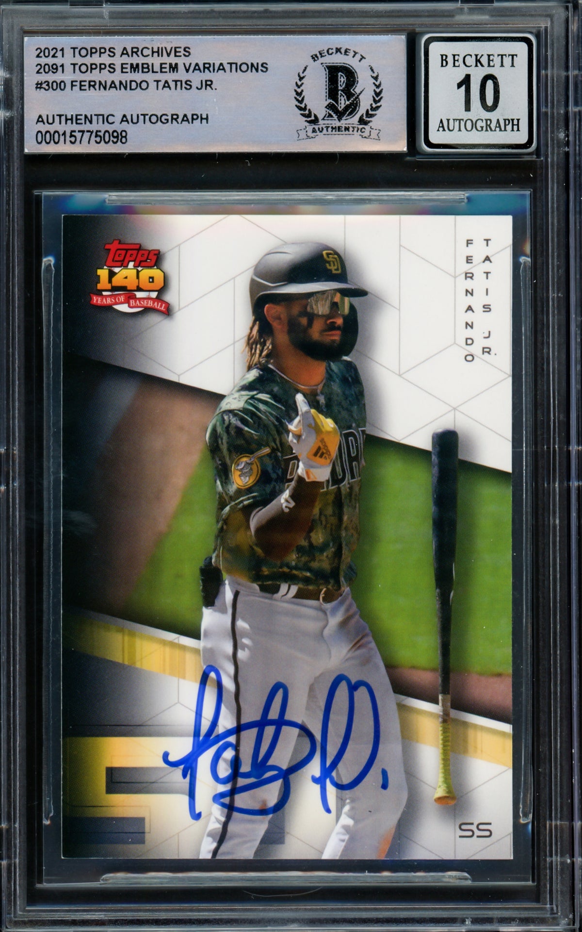 Fernando Tatis Jr. Autographed 2021 Topps Archives 140 Years of