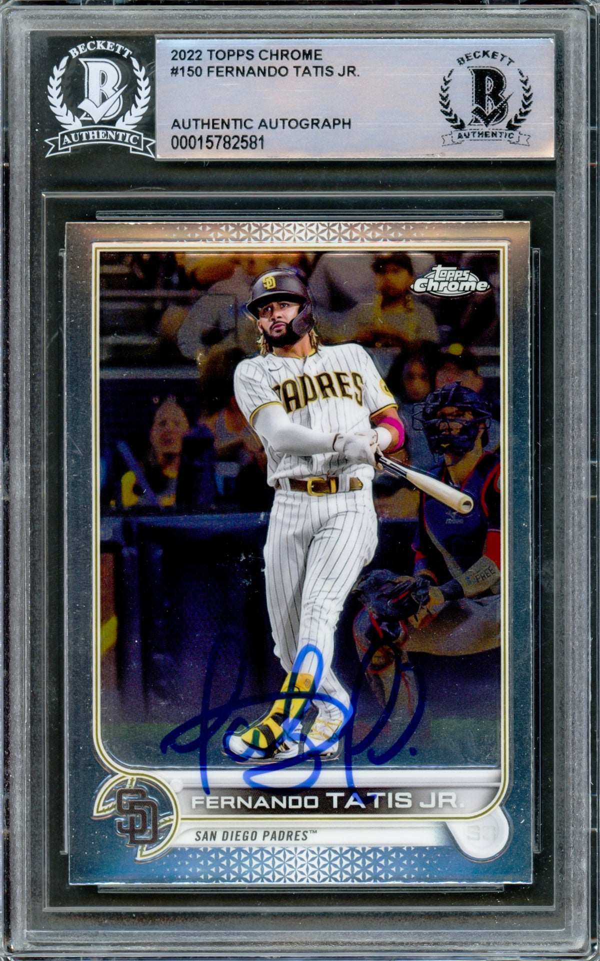 Fernando Tatis Jr. Autographed 2022 Topps Chrome Card #150 San