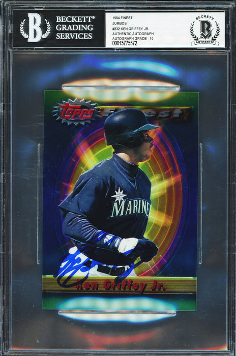 ken griffey jr. graded cards Lot of (2) 1989 Bowman Rookie Card #259 BGS 9 This card would make a great addition to any sports memorabilia collection!. Ken Griffey Jr Signed Mariners