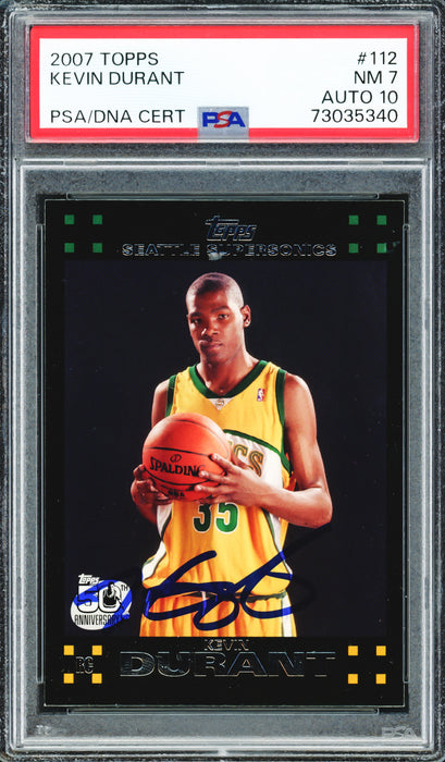 Kevin Durant Autographed 2007 Topps Rookie Card #112 Seattle Supersoni RSA Kevin Durant Autographed 2007 Topps Rookie Card #112 Seattle Supersoni RSA