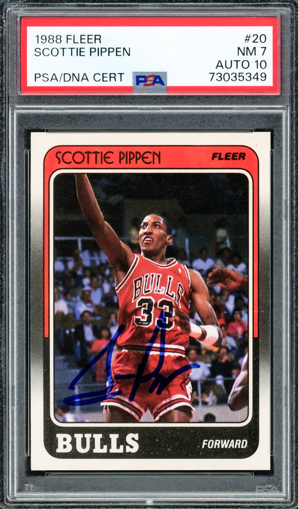 Scottie Pippen Autographed 1988 Fleer Rookie Card #20 Chicago
