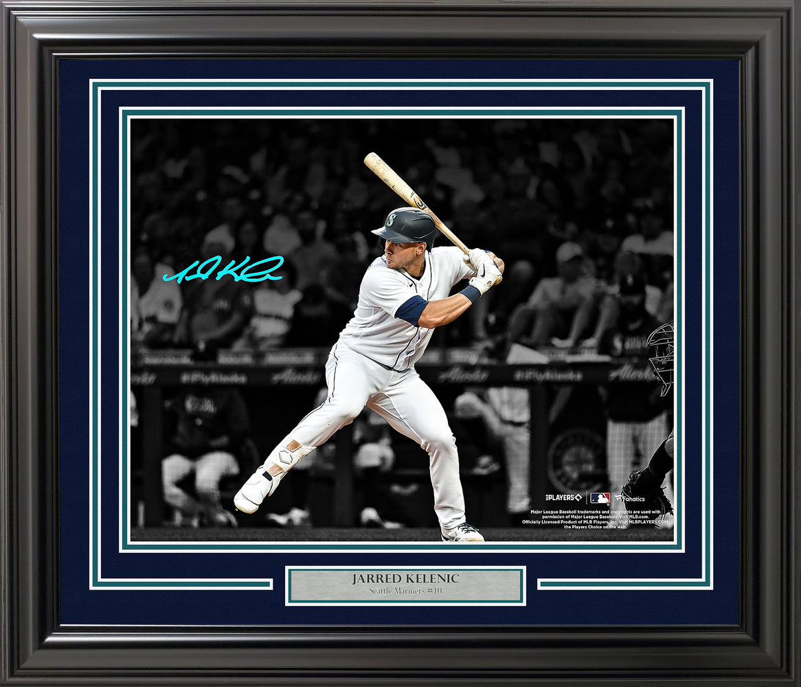 Jarred Kelenic Autographed Framed 16x20 Photo Seattle Mariners Beckett BAS QR Stock #215847