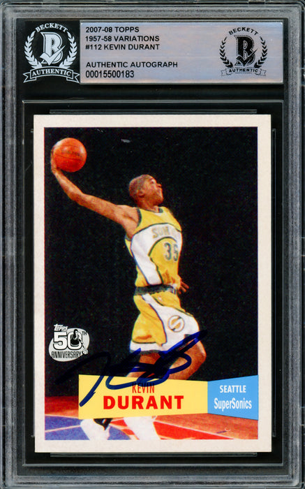 Kevin Durant Autographed 2007-08 Topps 1957-58 Variations Rookie