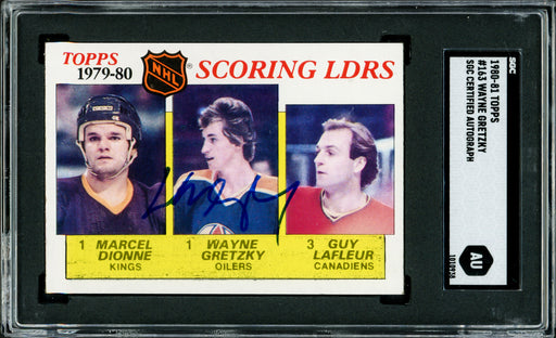 Wayne Gretzky Autographed 1980-81 Topps Card #163 Edmonton Oilers SGC #AU1010938