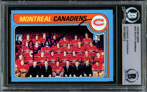 Scotty Bowman Autographed 1979-80 Topps Card #252 Montreal Canadiens Beckett BAS #15686312