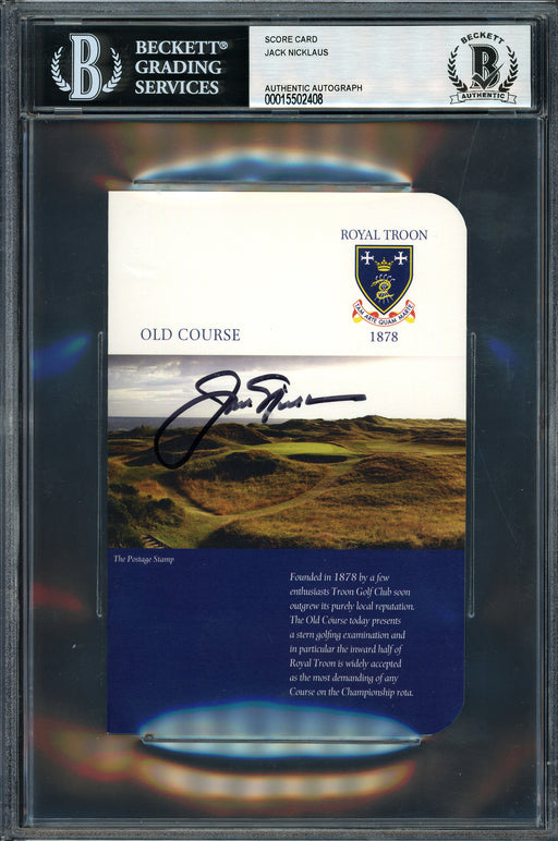 Jack Nicklaus Autographed Royal Troon Old Course Scorecard Beckett BAS #15502408