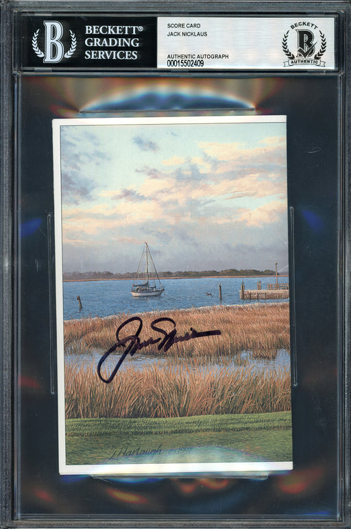 Jack Nicklaus Autographed Sea Pines Resort Scorecard Beckett BAS #15502409