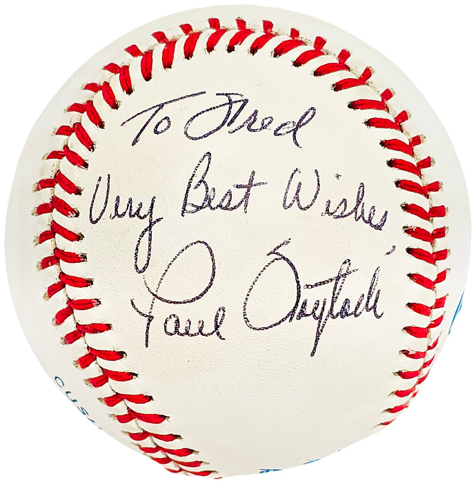 Paul Foytack Autographed Official AL Baseball Detroit Tigers "To Fred Very Best Wishes" Beckett BAS #BJ009020