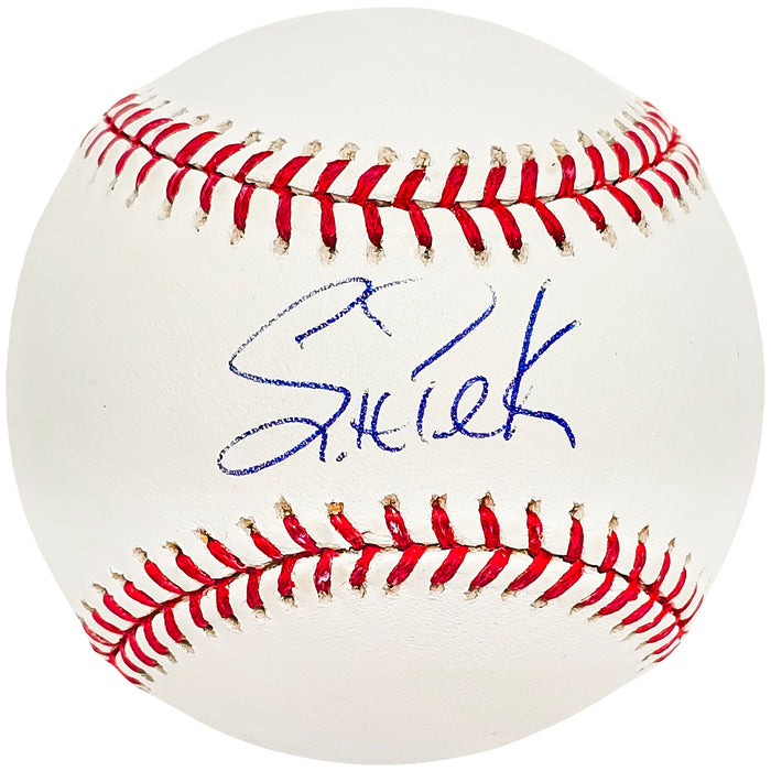 Scott Podsednik Autographed Official MLB Expos Logo Baseball Chicago White Sox Beckett BAS #BJ009044