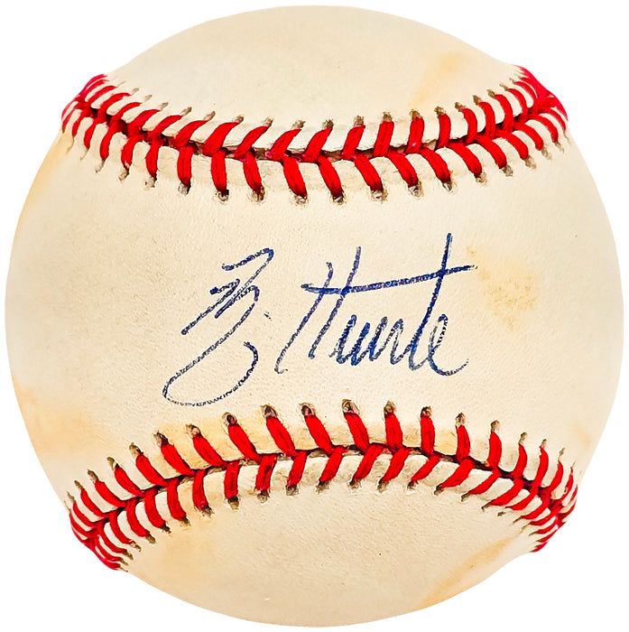 Brian Hunter Autographed Official AL Baseball Houston Astros, Detroit Tigers Beckett BAS #BJ009131