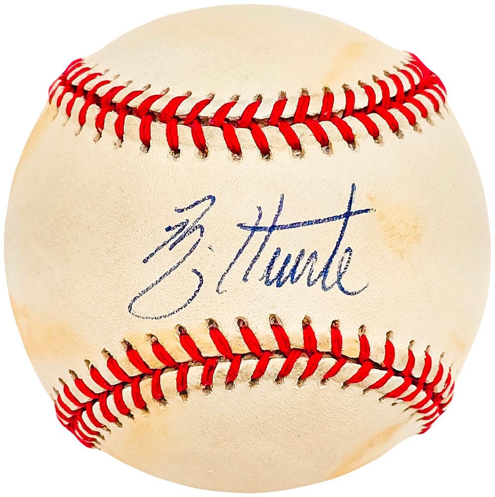 Brian Hunter Autographed Official AL Baseball Houston Astros, Detroit Tigers Beckett BAS #BJ009131
