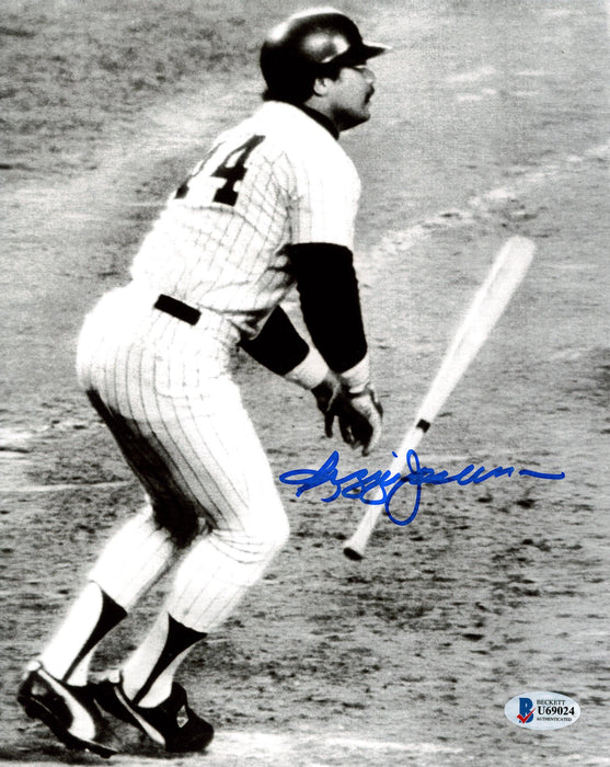 Reggie Jackson Autographed Framed 8x10 Photo New York Yankees Beckett BAS Stock #209427 - RSA