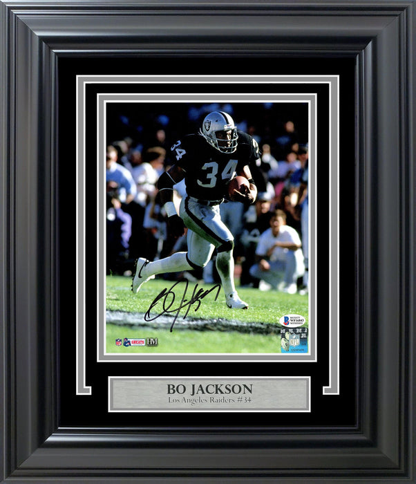 Bo Jackson Autographed Framed 8x10 Photo Oakland Raiders Beckett BAS Stock #209429 - RSA