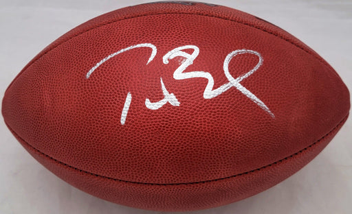 Tom Brady Autographed New England Patriots NFL Leather Super Bowl XXXV Logo Football Fanatics Holo #AA0112376 - RSA