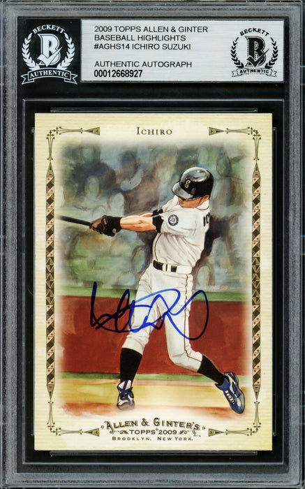 Ichiro Suzuki Autographed 2009 Topps Allen & Ginter Card #AGHS14