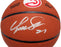 Dominique Wilkins Autographed Official Hawks Logo Wilson Basketball Atlanta Hawks Beckett BAS Witness Stock #207947 - RSA