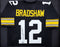 Pittsburgh Steelers Terry Bradshaw Autographed Framed Black Jersey Beckett BAS Stock #206949 - RSA