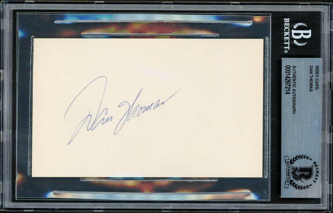 Dan Thomas Autographed 3x5 Index Card New York Mets Beckett BAS #14297214 - RSA