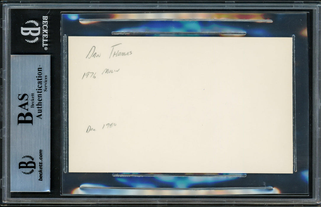 Dan Thomas Autographed 3x5 Index Card New York Mets Beckett BAS #14297214 - RSA