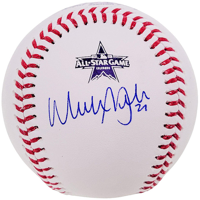 Walker Buehler Autographed Official 2021 All Star Game Logo Baseball Los Angeles Dodgers Beckett BAS QR #WL26554 - RSA
