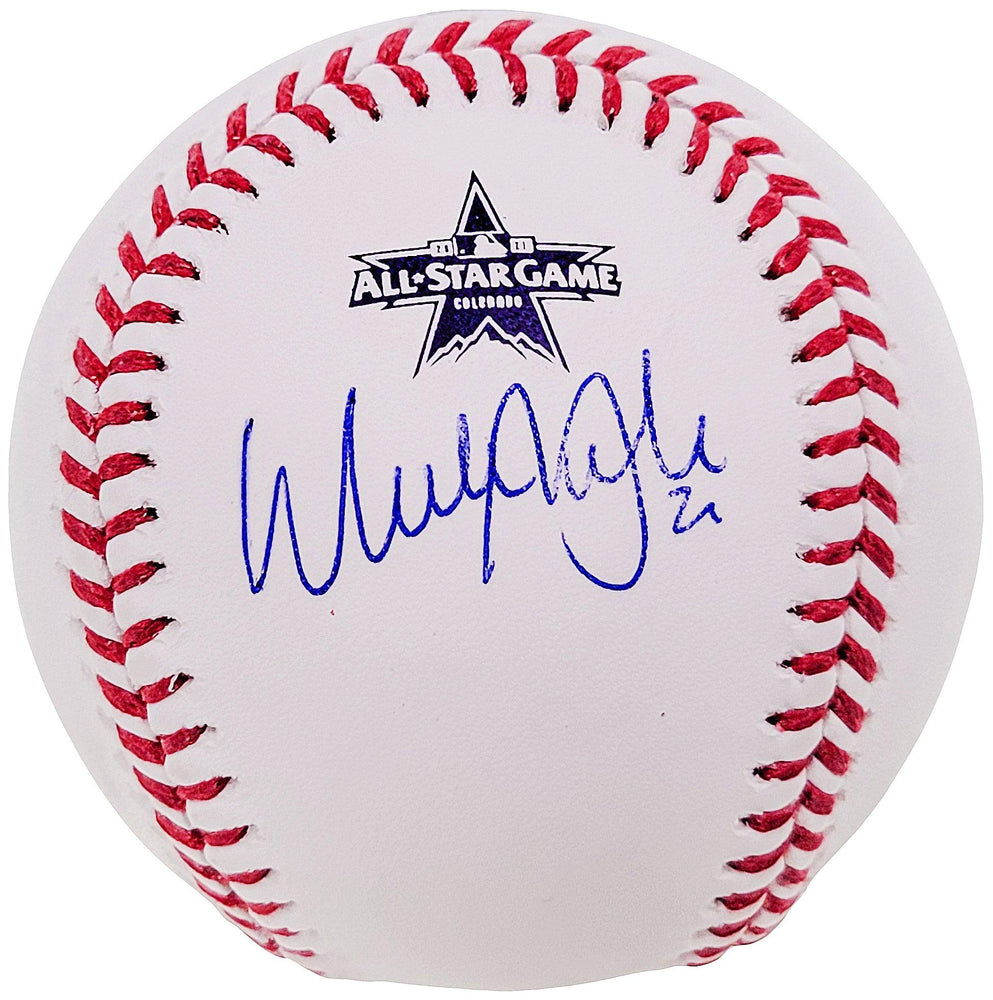 Walker Buehler Autographed Official 2021 All Star Game Logo Baseball Los Angeles Dodgers Beckett BAS QR #WL26647 - RSA