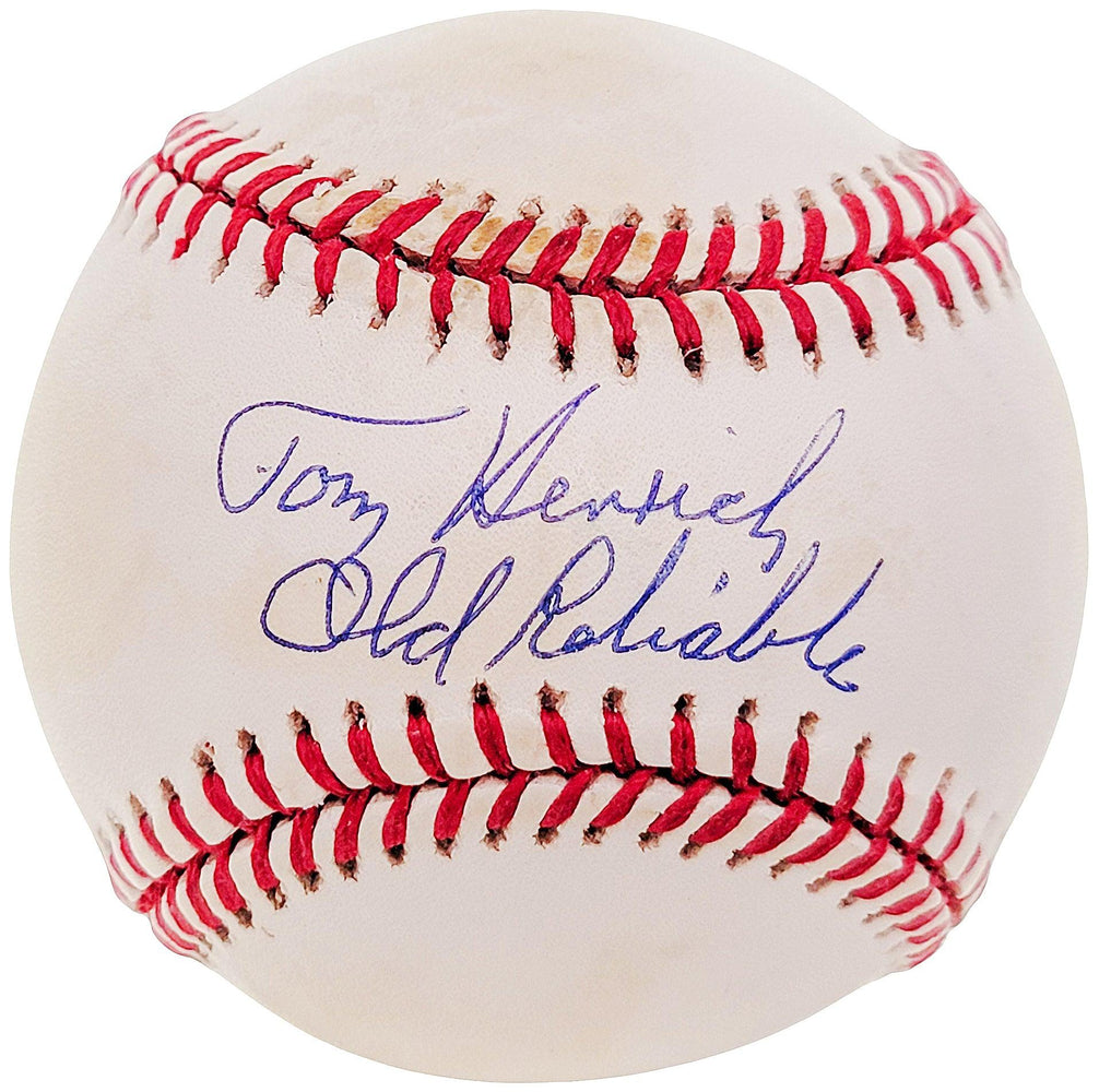 Tommy Tom Henrich Autographed Official AL Baseball New York Yankees "Old Reliable" Beckett BAS #F26981 - RSA