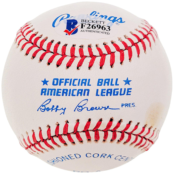 Tommy Tom Henrich Autographed Official AL Baseball New York Yankees Beckett BAS #F26963 - RSA