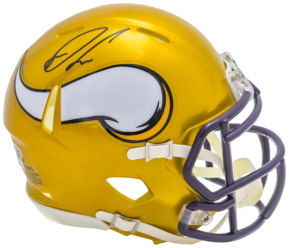 Dalvin Cook Autographed Minnesota Vikings Flash Yellow Speed Mini Helmet Fanatics Holo Stock #218722