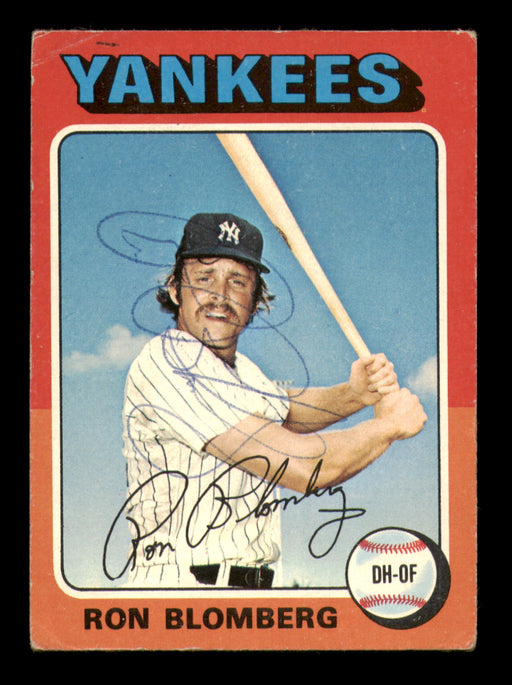 Ron Blomberg Autographed 1975 Topps Card #68 New York Yankees SKU #219113