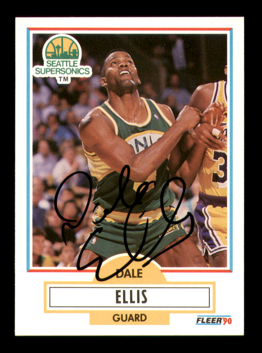 Dale Ellis Autographed 1990-91 Fleer Card #177 Seattle Supersonics SKU #219224