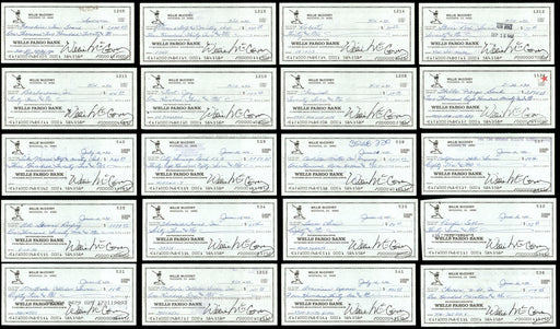 Lot of 20 Willie McCovey 3x6 Checks San Francisco Giants SKU #219427