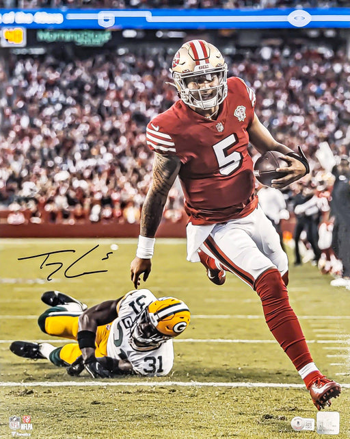 Trey Lance Autographed 16x20 Photo San Francisco 49ers Beckett BAS Witness Stock #208244 - RSA