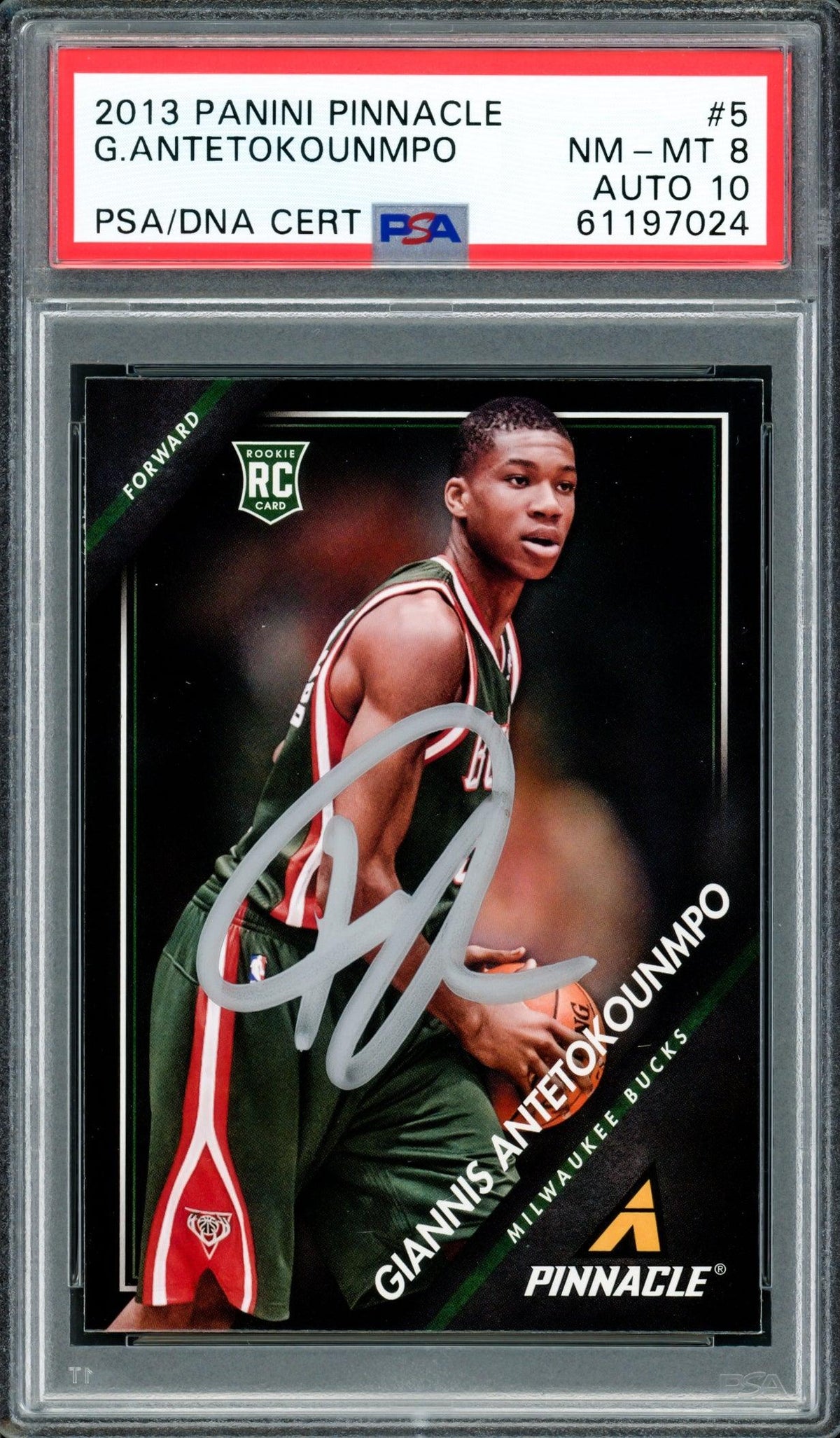 Giannis Antetokounmpo Autographed 2013 Panini Pinnacle Rookie Card