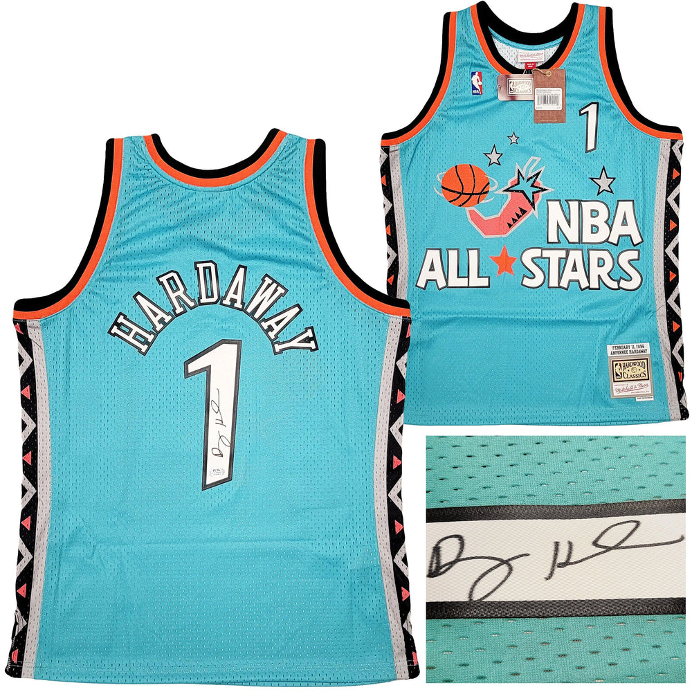 Orlando Magic Anfernee Penny Hardaway Autographed Teal Authentic Mitchell & Ness All Star Game Feb 11,1996 Hardwood Classic Swingman Jersey Size L PSA/DNA Stock #208257 - RSA