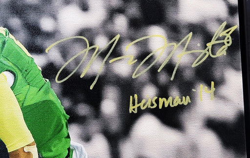 Marcus Mariota Autographed Framed 20x24 Canvas Photo Oregon Ducks "Heisman 14" #4/8 MM Holo SKU #208737 - RSA