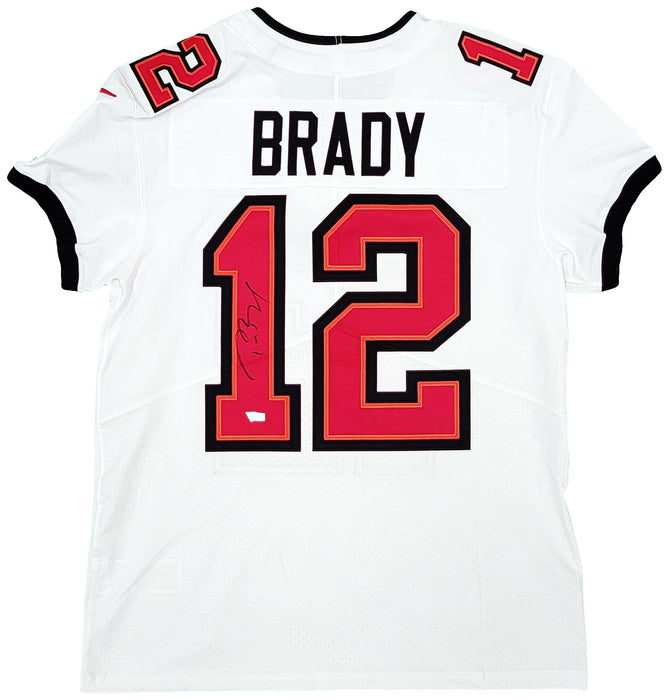 Tampa Bay Buccaneers Tom Brady Autographed White Nike Elite Jersey Size 44 Fanatics Holo Stock #208711 - RSA