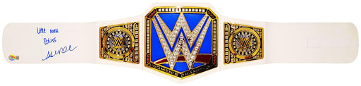 Alexa Bliss Autographed Blue & Gold WWE Belt "Little Miss Bliss" Beckett BAS Witness Stock #208692 - RSA