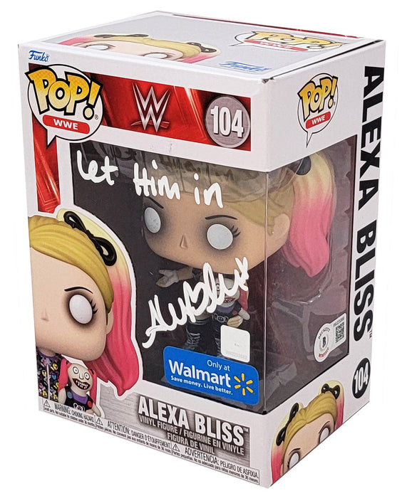 Alexa Bliss Autographed Funko Pop #104 Vinyl Figurine "Let Him In" Beckett BAS Witness Stock #208707 - RSA