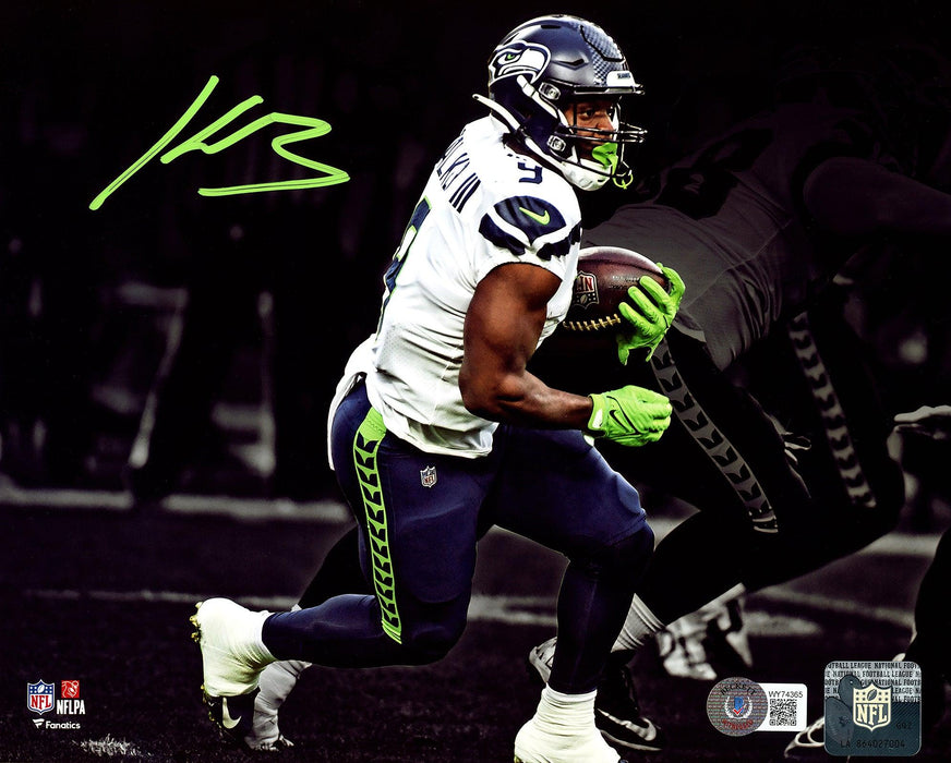 Kenneth Walker III Autographed 8x10 Photo Seattle Seahawks Spotlight Beckett BAS Witness Stock #208164 - RSA