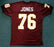 Florida State Seminoles Walter Jones Autographed Red Jersey MCS Holo Stock #72405 - RSA