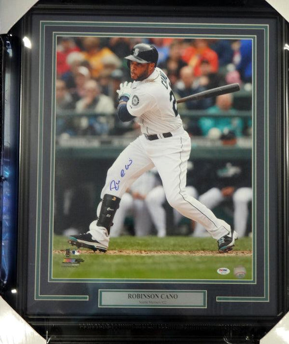 Robinson Cano Autographed Framed 16x20 Photo Seattle Mariners PSA/DNA ITP Stock #94177 - RSA