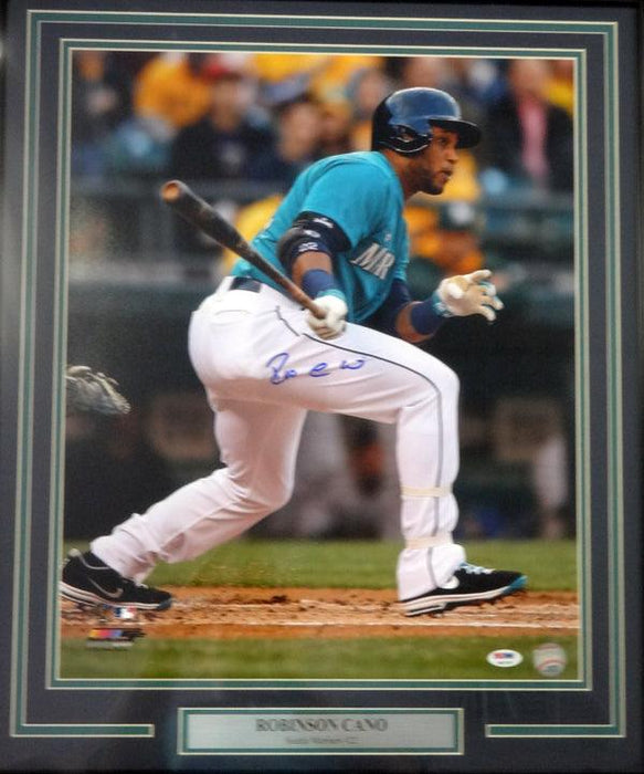 Robinson Cano Autographed Framed 16x20 Photo Seattle Mariners PSA/DNA ITP Stock #94176 - RSA
