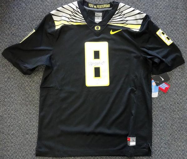 Oregon Ducks Marcus Mariota Autographed Black Nike Jersey Size L MM Holo Stock #87163 - RSA
