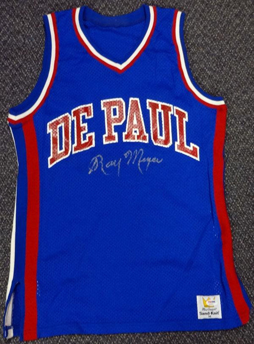DePaul Blue Demons Ray Meyer Autographed Blue Jersey PSA/DNA #Y30327 - RSA