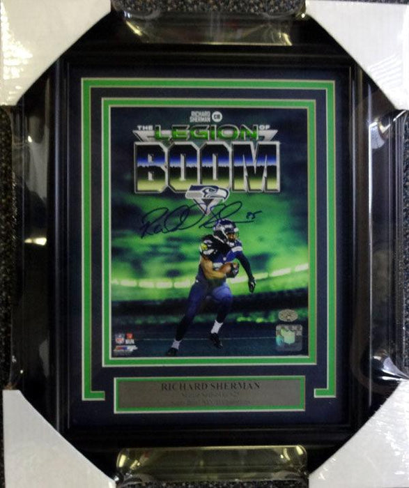 Richard Sherman Autographed Framed 8x10 Photo Seattle Seahawks RS Holo Stock #90585 - RSA
